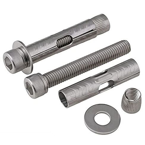 مسامير لولبية توسيع، 304 برغي توسيع مدمج من الفولاذ المقاوم للصدأ، مسامير توسيع داخلية ذات جورب سداسي M6 M8 M10 M12 (قطعة واحدة) (الطول: 80 مم، الحجم: M6) (اللون: 120 مم، in Kuwait