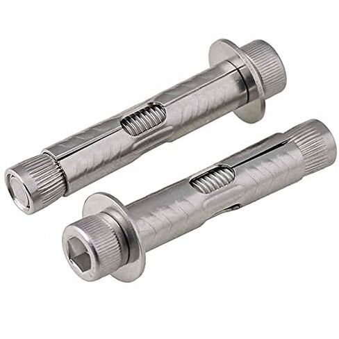 مسامير لولبية توسيع، 304 برغي توسيع مدمج من الفولاذ المقاوم للصدأ، مسامير توسيع داخلية ذات جورب سداسي M6 M8 M10 M12 (قطعة واحدة) (الطول: 80 مم، الحجم: M6) (اللون: 120 مم، in Kuwait