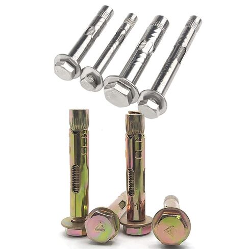 Expansion Screw Bolts, M6 External Hexagon Head Expansion Bolt Speed Bumps Screw Length 50mm-80mm(3Pcs(Color:SUS304,Size:50mm) (Color : Sus304, Size : 80mm) (Color : Carbon Steel, Size : 60mm) in Kuwait