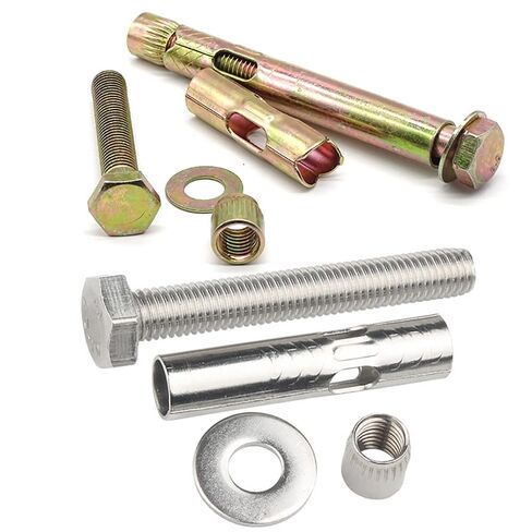 Expansion Screw Bolts, M6 External Hexagon Head Expansion Bolt Speed Bumps Screw Length 50mm-80mm(3Pcs(Color:SUS304,Size:50mm) (Color : Sus304, Size : 80mm) (Color : Carbon Steel, Size : 60mm) in Kuwait