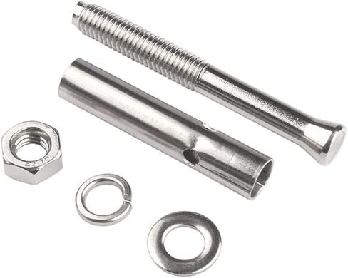 Expansion Screw Bolts, 304 Stainless Steel Expansion Screw M6 M8 M10 M12 Screw Set Anchor Sleeve Concrete Anchor Bolt Link Rod Wall Fastener Nail(Length:90mm(2pcs),Size:M10) (Color (Color : 70mm(2pc in Kuwait