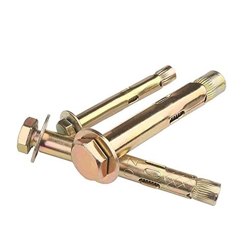 Expansion Screw Bolts, Heavy Duty Screw for Carbon Steel and Concrete Walls Expansion Anchor with Hex Bolt for Floor Installation Fastening(5pcs)(Size:M8x70) (Size : M6x70) (Size : M8x80) in Kuwait