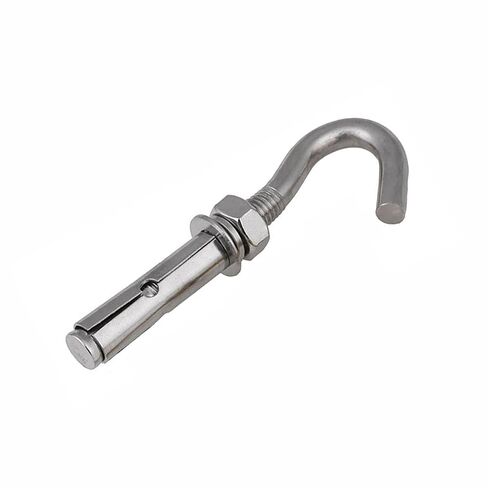 Expansion Screw Bolts, M6 M8 Expansion Screws Hooks 316 Stainless Steel Eye Bolt Open Anchor Hook for Basket Ceiling Fan Hanging(Length:2pcs,Size:M8) (Color : 2pcs, Size : M6) (Color : 2pcs, Size in Kuwait