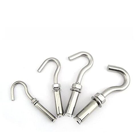 Expansion Screw Bolts, M6 M8 Expansion Screws Hooks 316 Stainless Steel Eye Bolt Open Anchor Hook for Basket Ceiling Fan Hanging(Length:2pcs,Size:M8) (Color : 2pcs, Size : M6) (Color : 2pcs, Size in Kuwait