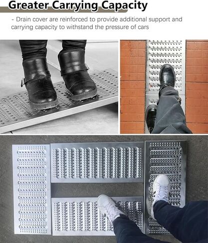 Drainage Grille Pedestrian Drainage Grille Cover, Heavy-Duty Terrace Load-Bearing Outdoor Drainage Cover, Metal French Drainage Grille Anti Slip(15cm(5 7/8")) in Kuwait