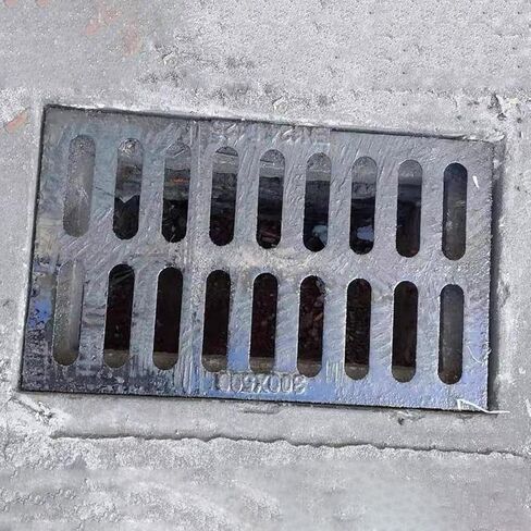 Drainage Grille Drainage Cover - Concrete Floor Channel Grille, Rainwater Collection Tank Cover, Commercial Area Black French Drainage Grille(50x20x3cm) in Kuwait