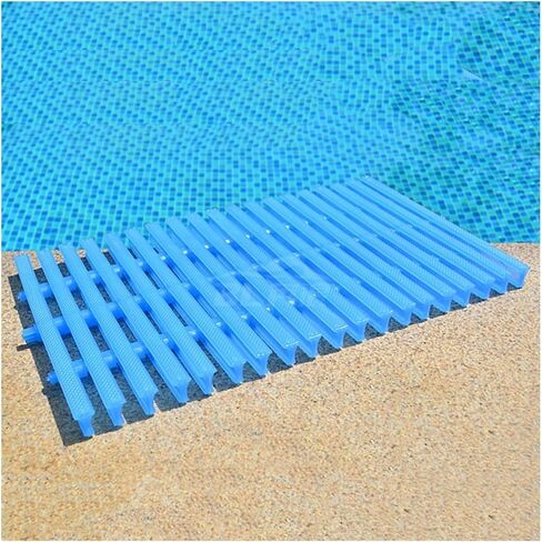 Drainage Grille Plastic Drain Grate for Swimming Pool, Deck Grate Drainage Cover, Shower Drain Grill, DIY Gutter Cover(Blue,30cm) in Kuwait