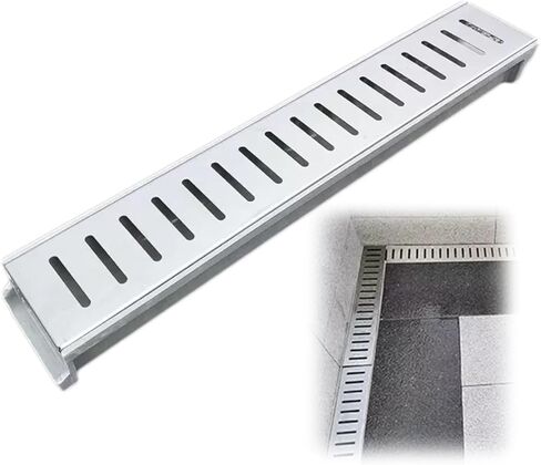 Drainage Grille Channel Drains Outdoor Heavy Duty, Trench Drain System for Basement Yard Pool Deck Driveway Concrete Floor Trough in Kuwait
