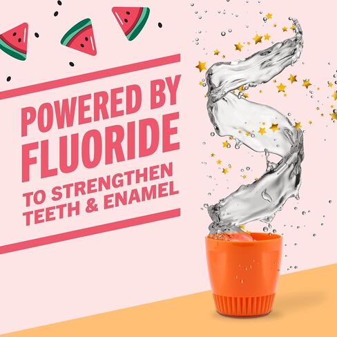 TheraBreath Kids Mouthwash with Fluoride, Organic Wacky Watermelon, Anticavity, 16 fl oz (2 Pack) in Kuwait