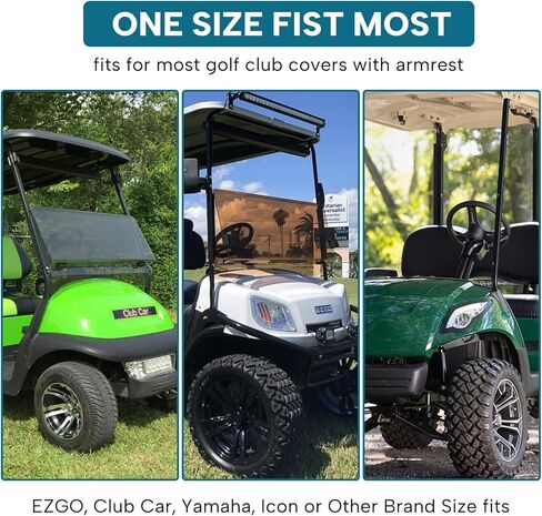 Golf Cart Seat Covers - 51'' x 31'' Winter Golf Cart Seat Blanket Towel Fits Most 2-Person Club Cars with Armrests for EZGO DS Precedent TXT RXV in Saudi Arabia