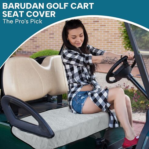 Golf Cart Seat Covers - 51'' x 31'' Winter Golf Cart Seat Blanket Towel Fits Most 2-Person Club Cars with Armrests for EZGO DS Precedent TXT RXV in Saudi Arabia
