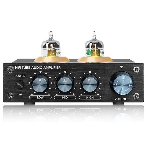 مضخم صوت أنبوبي VE-200، مضخم طاقة ستيريو منزلي بقناتين لمضخم الصوت HiFi، مكونات للصوت الدافئ والشفاف، متوافق مع DVD/CD، MP3، TV Box، الكمبيوتر، الهاتف الخلوي in Kuwait