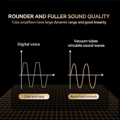 مضخم صوت أنبوبي VE-200، مضخم طاقة ستيريو منزلي بقناتين لمضخم الصوت HiFi، مكونات للصوت الدافئ والشفاف، متوافق مع DVD/CD، MP3، TV Box، الكمبيوتر، الهاتف الخلوي in Kuwait