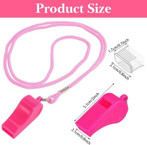 Qianyu 2 PCS Sport Whistles with Lanyard and Mouthpiece, Plastic Whistle Emergency Loud Crisp Sound Whistle for Coaches Lifeguard Teachers Outdoor Enthusiasts Dog Training Outdoor in Saudi Arabia