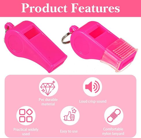 Qianyu 2 PCS Sport Whistles with Lanyard and Mouthpiece, Plastic Whistle Emergency Loud Crisp Sound Whistle for Coaches Lifeguard Teachers Outdoor Enthusiasts Dog Training Outdoor in Saudi Arabia
