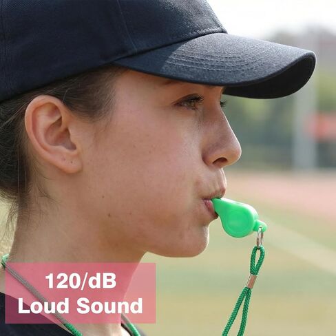 Qianyu 2 PCS Sport Whistles with Lanyard and Mouthpiece, Plastic Whistle Emergency Loud Crisp Sound Whistle for Coaches Lifeguard Teachers Outdoor Enthusiasts Dog Training Outdoor in Saudi Arabia