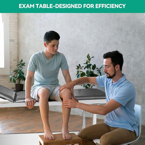 Adjustable Patient Treatment Table，Doctor Bed with Folding Legs is Stable and Durable，Folding Medical Exam Table Holds 500 lbs，for Clinical Examination 、Massage Table、Spa Beds、Beauty in Kuwait