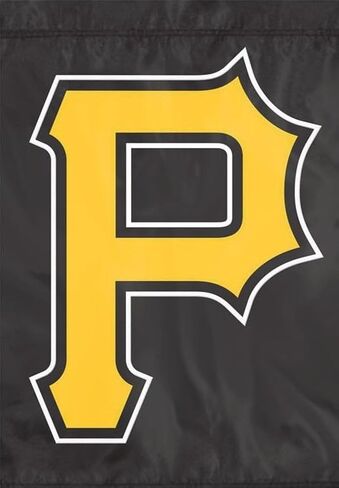 Pittsburgh Pirates Garden Flag Banner 2-sided Premium, P Logo Design, Applique Embroidered 13x18 Inch in Saudi Arabia