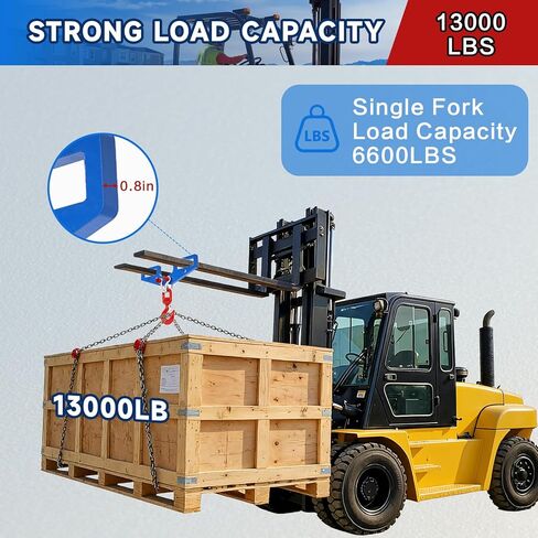 2 Pack Forklift Lifting Hook, Heavy Duty Fork Mounted Lifting Hook 6600 LBS, 360° Swivel Hook and Double Shackle, Forklift Lifting Hook Attachment, Fit for Standard Forklift/Tractor Forks in Kuwait