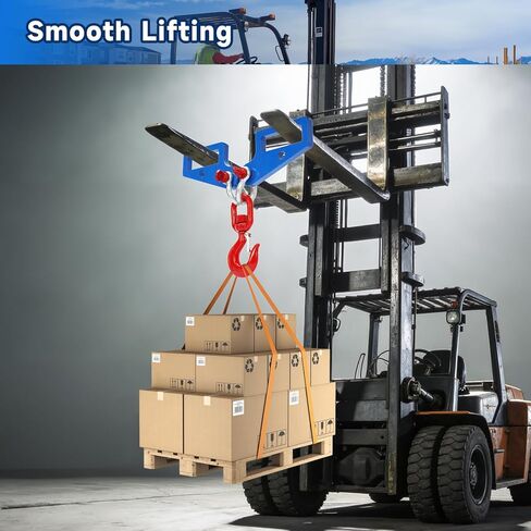 2 Pack Forklift Lifting Hook, Heavy Duty Fork Mounted Lifting Hook 6600 LBS, 360° Swivel Hook and Double Shackle, Forklift Lifting Hook Attachment, Fit for Standard Forklift/Tractor Forks in Kuwait