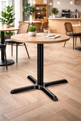 Cast Iron Table Base, 30 x 30 Inches, Black, Standard Height, Cross-Shaped in Saudi Arabia