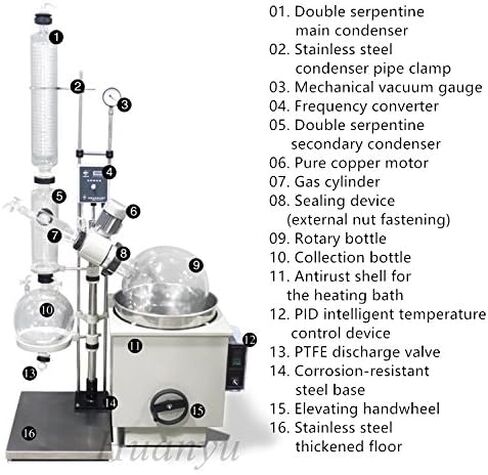 Huanyu 20L Rotary Evaporator Rotavap Rotovap for Efficient Removal of Solvents in Saudi Arabia