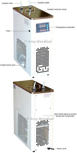 عبر International SE05-S1.110 Ai SolventVap 0.5 جالون/2 لتر مبخر دوار مع مبرد ومضخة تفريغ، 110 فولت in Kuwait