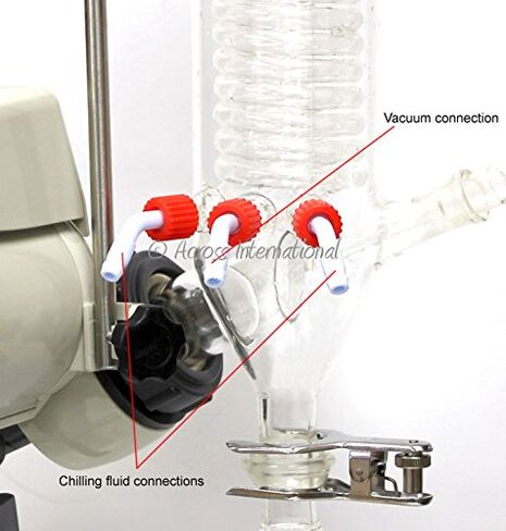 عبر International SE05-S1.110 Ai SolventVap 0.5 جالون/2 لتر مبخر دوار مع مبرد ومضخة تفريغ، 110 فولت in Kuwait