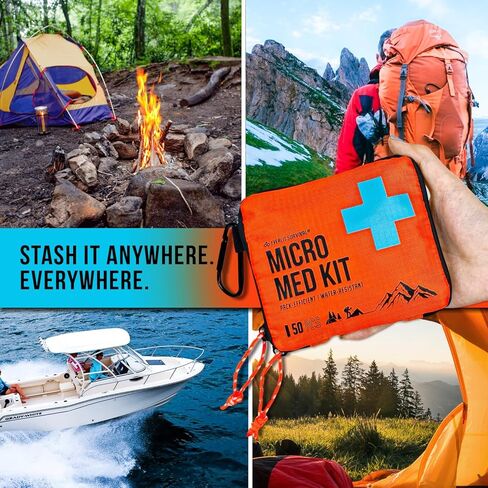 EVERLIT Mini First Aid Kit [3-Pack], Ultralight Compact Water-Resistant Hiker Medical Kit, Bulk First Aid Kit, Pack-Efficient for Camping, Hiking, Ourdoor Adventure, Travel, Pack of 3 in Saudi Arabia