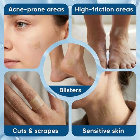 لفة غرواني مائي من الدرجة الطبية للعناية بالجروح، 2 بوصة × 16.4 قدم، ضمادات غرواني مائي مقاومة للماء ولفائف تصحيح البثور، رقع بحجم مناسب لحب الشباب والبثور والحروق والجروح الطفيفة in Kuwait