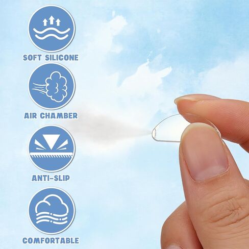Konohan 60 Pairs Eyeglass Nose Pads 1 mm Ultra Thin Stick on Eyeglass Nose Pad D-Shape Anti-Slip Adhesive Pads Mix Color (30 Clear + 30 Black) Long-Lasting for Glasses Sunglasses in Saudi Arabia