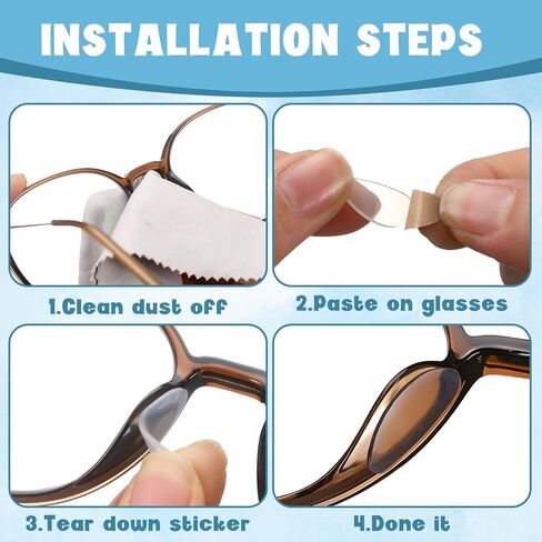 Konohan 60 Pairs Eyeglass Nose Pads 1 mm Ultra Thin Stick on Eyeglass Nose Pad D-Shape Anti-Slip Adhesive Pads Mix Color (30 Clear + 30 Black) Long-Lasting for Glasses Sunglasses in Saudi Arabia