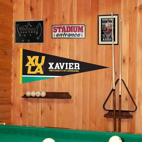 Xavier Louisiana Gold Rush Wordmark Pennant Flag in Saudi Arabia