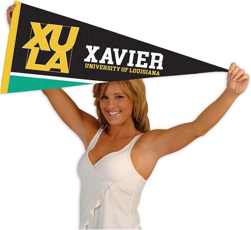 Xavier Louisiana Gold Rush Wordmark Pennant Flag in Saudi Arabia
