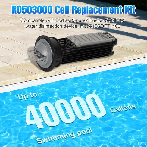 مجموعة خلايا R0503000 مع حلقة O، متوافقة مع Zodiac Nature 2 Fusion Soft FSOFT1400، استبدال مجموعة خلايا R0503000 ذاتية التنظيف الذكية، لحمامات السباحة حتى 45000 جالون in Kuwait