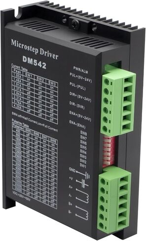 MAKERELE DM542 CNC محرك السائر الرقمي، 1.0-4.2A 20-50V DC 2-Phase 128 تقسيم دقيق للخطوات الصغيرة، وحدة تحكم CNC لمحرك Nema 17 و23 المتدرج in Kuwait