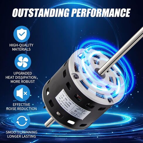 محرك مروحة تيار متردد RV مع مكثف، 1/3 حصان، 115 فولت، 1675 دورة في الدقيقة، بديل لـ Fasco D1092، متوافق مع Coleman Mach 6000، سلسلة 8000، موديلات 48004، 48014، 48064، Airxcel 48254C966 in Kuwait