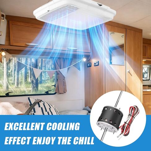 محرك مروحة تيار متردد RV مع مكثف، 1/3 حصان، 115 فولت، 1675 دورة في الدقيقة، بديل لـ Fasco D1092، متوافق مع Coleman Mach 6000، سلسلة 8000، موديلات 48004، 48014، 48064، Airxcel 48254C966 in Kuwait