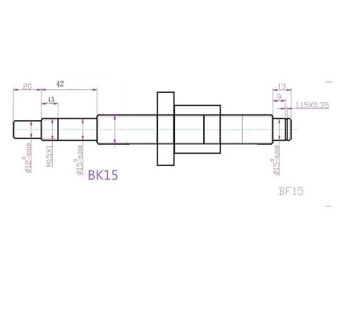 طقم الدليل الخطي R16/R20 + 3 براغي كروية SFU1605 + BK/BF12 + مبيت الصامولة + قارنة التوصيل + R Block SBRUU(300 600 1000 SBR16) in Kuwait