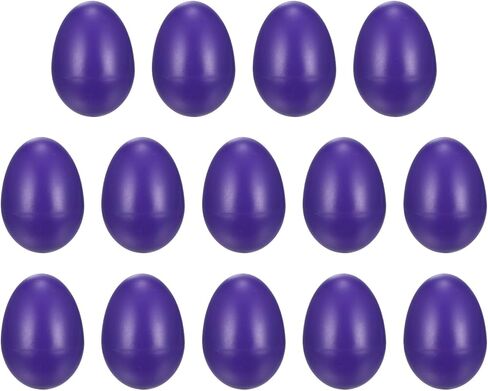 MECCANIXITY 14 Pcs Egg Shakers, Plastic Musical Eggs Maracas Hand Percussion Instruments for DIY Painting Music Learning Easter Party Performance, Purple in Saudi Arabia