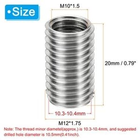 # US 6 قطعة محولات الموضوع كم تقليل الجوز M12 X 1.75 ذكر إلى M10 X 1.5 أنثى in Saudi Arabia