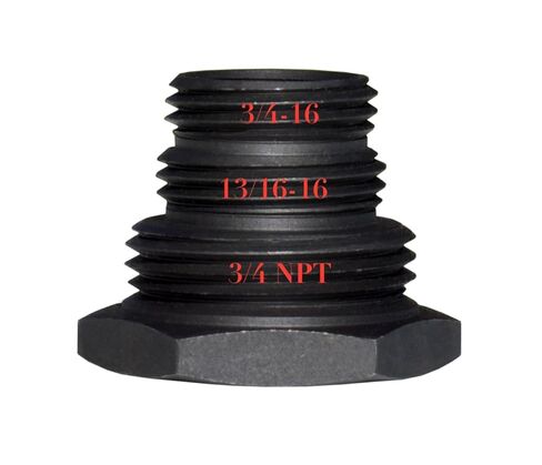 Steel Thread Adapter Convert M14x1 (L) to 3/4 NPT, 13/16-16, 3/4-16 in Kuwait