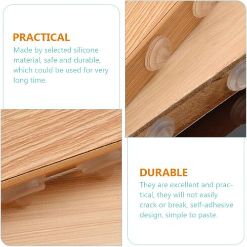 Holibanna 100Pcs Self Adhesive Clear Bumper Pads for Furniture Cabinet Door Bumpers Transparent Noise Dampening Pads for Cupboards and Toilet Seats Durable and Easy in Saudi Arabia