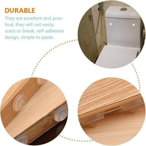 Holibanna 100Pcs Self Adhesive Clear Bumper Pads for Furniture Cabinet Door Bumpers Transparent Noise Dampening Pads for Cupboards and Toilet Seats Durable and Easy in Saudi Arabia