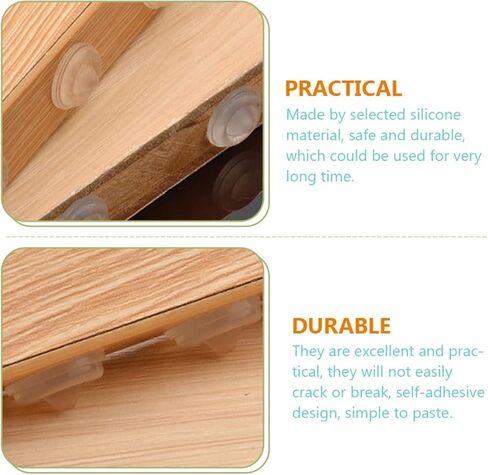 Holibanna 100Pcs Self Adhesive Clear Bumper Pads for Furniture Cabinet Door Bumpers Transparent Noise Dampening Pads for Cupboards and Toilet Seats Durable and Easy in Saudi Arabia