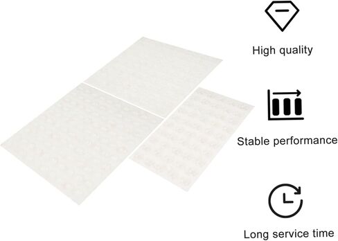 Vaguelly 250pcs Self-Adhesive Silicone Bumper Pads Sound Dampening Buffer Pads Non-Slip Floor Protectors for Furniture Suitable for Home and Office Use in Saudi Arabia