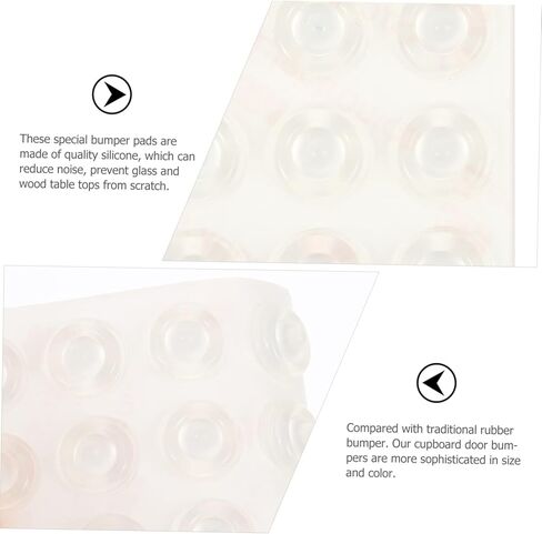 Vaguelly 250pcs Self-Adhesive Silicone Bumper Pads Sound Dampening Buffer Pads Non-Slip Floor Protectors for Furniture Suitable for Home and Office Use in Saudi Arabia