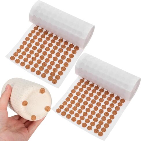 Outanaya 2000Pcs Self Adhesive Cork Dots for Cabinet Door Bumpers Thick Noise Dampening Pads Furniture Protectors for Home Office DIY Projects in Saudi Arabia