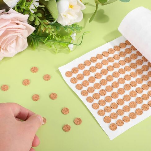 Outanaya 2000Pcs Self Adhesive Cork Dots for Cabinet Door Bumpers Thick Noise Dampening Pads Furniture Protectors for Home Office DIY Projects in Saudi Arabia