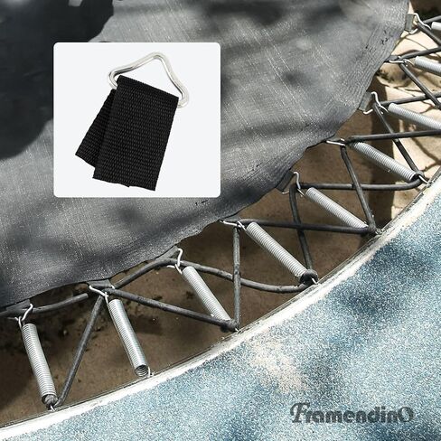 Framendino, 40 Pack Metal Replacement Trampoline Triangle Buckle V Rings Black in Saudi Arabia
